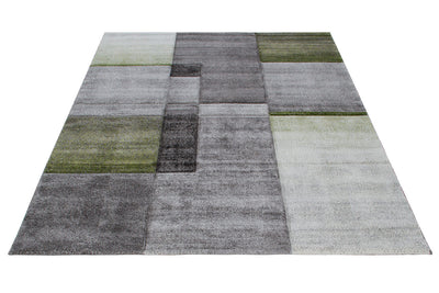 Tappeto moderno Timelapse Grey Green geometrico - CarpetLiving