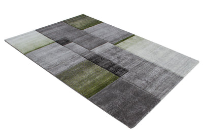 Tappeto moderno Timelapse Grey Green geometrico - CarpetLiving