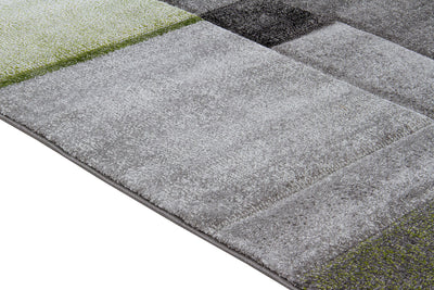 Tappeto moderno Timelapse Grey Green geometrico - CarpetLiving