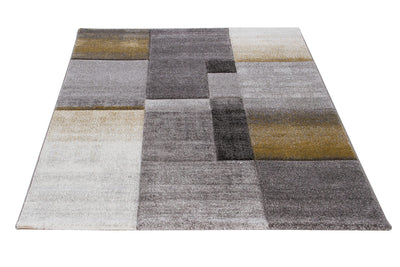 Tappeto moderno Timelapse Grey Yellow geometrico - CarpetLiving