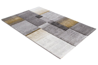 Tappeto moderno Timelapse Grey Yellow geometrico - CarpetLiving