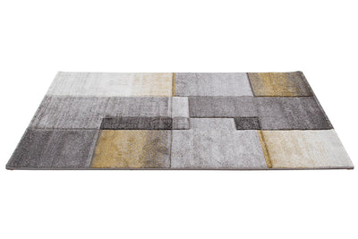 Tappeto moderno Timelapse Grey Yellow geometrico - CarpetLiving