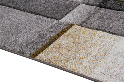 Tappeto moderno Timelapse Grey Yellow geometrico - CarpetLiving