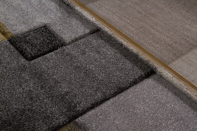Tappeto moderno Timelapse Grey Yellow geometrico - CarpetLiving