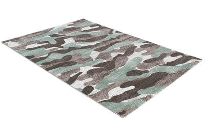 Tappeto Moderno Stile Camouflage - Grigio - Antiscivolo | Ideale per Camera da Letto e Cameretta - CarpetLiving