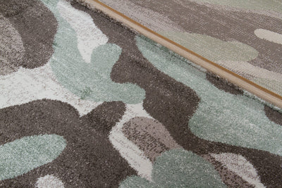 Tappeto Moderno Stile Camouflage - Grigio - Antiscivolo | Ideale per Camera da Letto e Cameretta - CarpetLiving