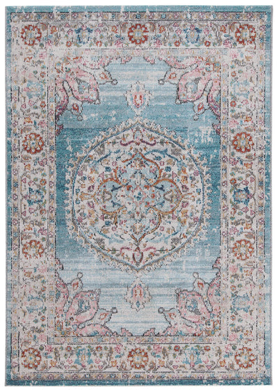 Tappeto da Esterno MAGGIO A - Indoor/Outdoor - Blu Chiaro | Ideale per Terrazze, Balconi, Patio, Verande - CarpetLiving