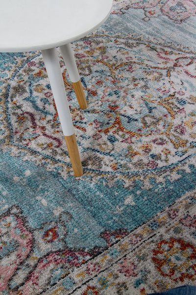Tappeto da Esterno MAGGIO A - Indoor/Outdoor - Blu Chiaro | Ideale per Terrazze, Balconi, Patio, Verande - CarpetLiving