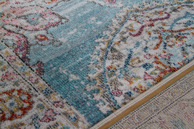 Tappeto da Esterno MAGGIO A - Indoor/Outdoor - Blu Chiaro | Ideale per Terrazze, Balconi, Patio, Verande - CarpetLiving