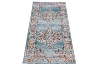 Tappeto da Esterno MAGGIO A - Indoor/Outdoor - Blu Chiaro | Ideale per Terrazze, Balconi, Patio, Verande - CarpetLiving