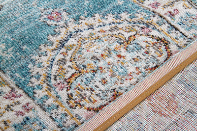 Tappeto da Esterno MAGGIO A - Indoor/Outdoor - Blu Chiaro | Ideale per Terrazze, Balconi, Patio, Verande - CarpetLiving