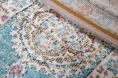 Tappeto da Esterno MAGGIO A - Indoor/Outdoor - Blu Chiaro | Ideale per Terrazze, Balconi, Patio, Verande - CarpetLiving