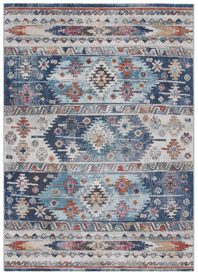 Tappeto da Esterno MAGGIO B - Indoor/Outdoor - Blu Chiaro | Ideale per Terrazze, Balconi, Patio, Verande - CarpetLiving