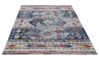Tappeto da Esterno MAGGIO B - Indoor/Outdoor - Blu Chiaro | Ideale per Terrazze, Balconi, Patio, Verande - CarpetLiving