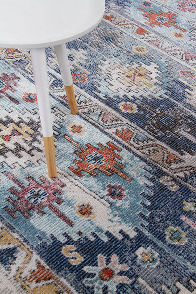 Tappeto da Esterno MAGGIO B - Indoor/Outdoor - Blu Chiaro | Ideale per Terrazze, Balconi, Patio, Verande - CarpetLiving