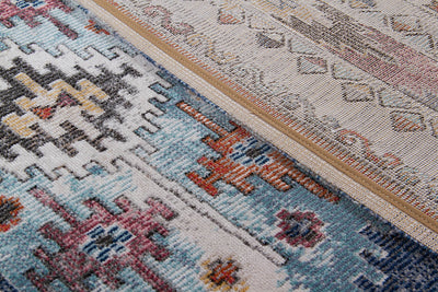 Tappeto da Esterno MAGGIO B - Indoor/Outdoor - Blu Chiaro | Ideale per Terrazze, Balconi, Patio, Verande - CarpetLiving