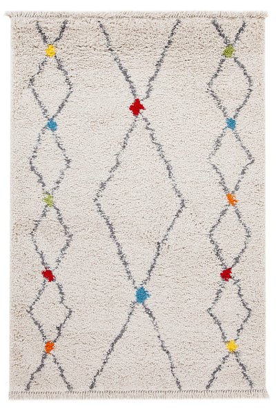 Tappeto stile berbero Tribe D Shaggy con dettagli colorati - CarpetLiving