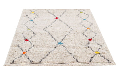 Tappeto stile berbero Tribe D Shaggy con dettagli colorati - CarpetLiving