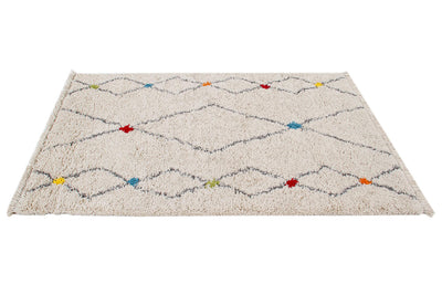 Tappeto stile berbero Tribe D Shaggy con dettagli colorati - CarpetLiving