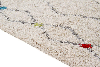 Tappeto stile berbero Tribe D Shaggy con dettagli colorati - CarpetLiving