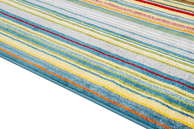 Tappeto GIOIA H - Multicolore Verde - Antiscivolo | Ideale per Soggiorno e Camera da Letto - CarpetLiving
