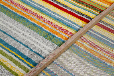 Tappeto GIOIA H - Multicolore Verde - Antiscivolo | Ideale per Soggiorno e Camera da Letto - CarpetLiving