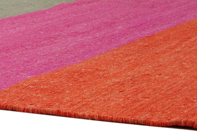 Tappeto Kilim Moderno Hippie in Lana Multicolore - Realizzato a Mano - Disegno Tigre - CarpetLiving