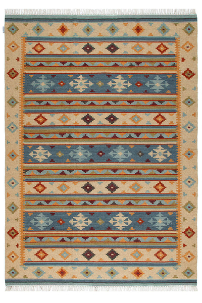 Tappeto Kilim in Lana - Fatto a Mano - KILIM SIVAS - Stile Etnico Tradizionale - Materiali Sostenibili - CarpetLiving