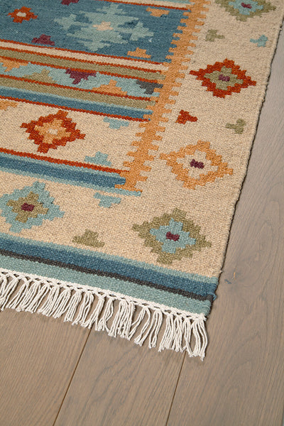Tappeto Kilim in Lana - Fatto a Mano - KILIM SIVAS - Stile Etnico Tradizionale - Materiali Sostenibili - CarpetLiving