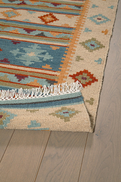 Tappeto Kilim in Lana - Fatto a Mano - KILIM SIVAS - Stile Etnico Tradizionale - Materiali Sostenibili - CarpetLiving