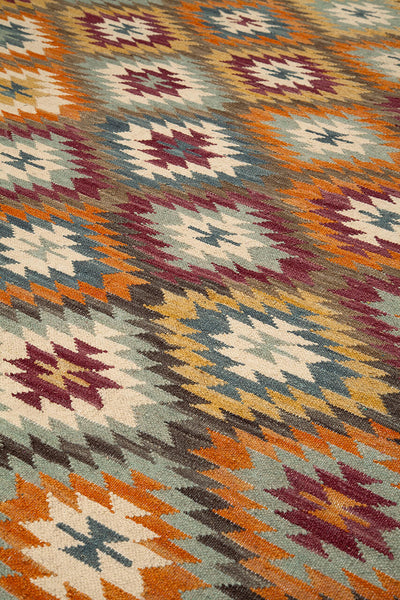 Tappeto Kilim in Lana - Fatto a Mano - KILIM SIVAS - Stile Etnico Tradizionale - Materiali Sostenibili - CarpetLiving