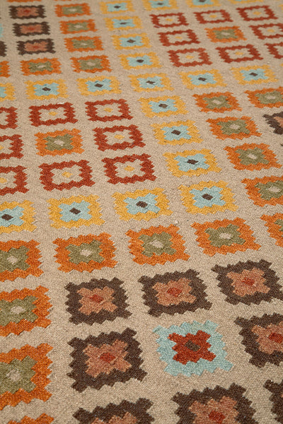 Tappeto Kilim in Lana - Fatto a Mano - KILIM SIVAS - Stile Etnico Tradizionale - Materiali Sostenibili - CarpetLiving