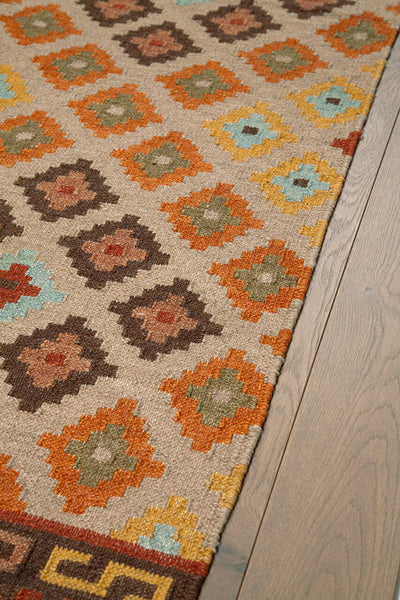 Tappeto Kilim in Lana - Fatto a Mano - KILIM SIVAS - Stile Etnico Tradizionale - Materiali Sostenibili - CarpetLiving