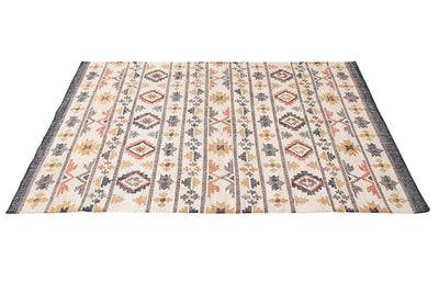 Tappeto Kilim in Juta e Cotone - Stile Etnico Tradizionale - Kilim Nirvana - Fatto a Mano - Materiali Sostenibile - CarpetLiving
