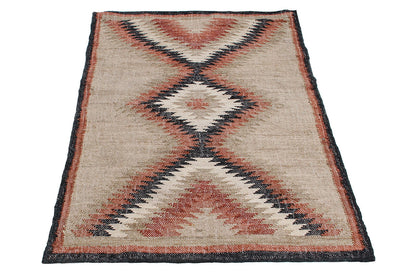 Tappeto Kilim in Juta e Cotone - Stile Etnico Tradizionale - Kilim Nirvana - Fatto a Mano - Materiali Sostenibile