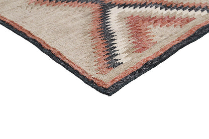 Tappeto Kilim in Juta e Cotone - Stile Etnico Tradizionale - Kilim Nirvana - Fatto a Mano - Materiali Sostenibile