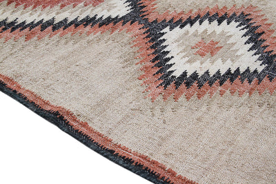 Tappeto Kilim in Juta e Cotone - Stile Etnico Tradizionale - Kilim Nirvana - Fatto a Mano - Materiali Sostenibile - CarpetLiving