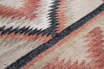 Tappeto Kilim in Juta e Cotone - Stile Etnico Tradizionale - Kilim Nirvana - Fatto a Mano - Materiali Sostenibile - CarpetLiving