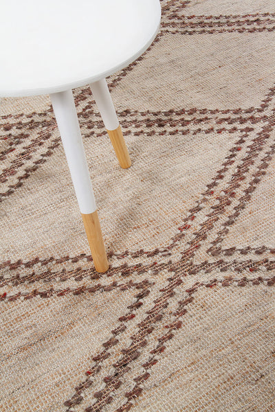 Tappeto in Juta, Lana e Cotone - Istinto C - Fatto a mano - Stile Etnico Tradizionale - Materiali Sostenibili - CarpetLiving