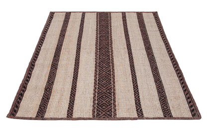 Tappeto in Juta, Lana e Cotone - Istinto A - Fatto a mano - Stile Etnico Tradizionale - Materiali Sostenibili
