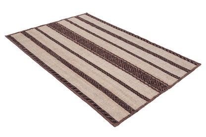 Tappeto in Juta, Lana e Cotone - Istinto A - Fatto a mano - Stile Etnico Tradizionale - Materiali Sostenibili