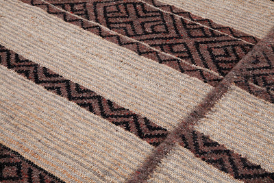 Tappeto in Juta, Lana e Cotone - Istinto A - Fatto a mano - Stile Etnico Tradizionale - Materiali Sostenibili - CarpetLiving