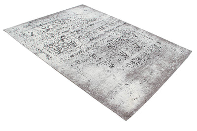 Tappeto Argentella - Avorio Antracite - Design Vintage Astratto con sfumature colore | elegante per soggiorno e camera da letto - CarpetLiving