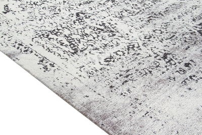 Tappeto Argentella - Avorio Antracite - Design Vintage Astratto con sfumature colore | elegante per soggiorno e camera da letto - CarpetLiving