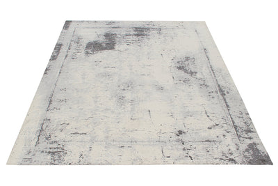 Tappeto Argentella - Avorio Grigio - Design Vintage Astratto con sfumature colore | elegante per soggiorno e camera da letto - CarpetLiving