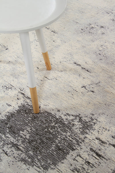 Tappeto Argentella - Avorio Grigio - Design Vintage Astratto con sfumature colore | elegante per soggiorno e camera da letto - CarpetLiving