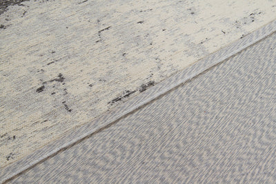 Tappeto Argentella - Avorio Grigio - Design Vintage Astratto con sfumature colore | elegante per soggiorno e camera da letto - CarpetLiving