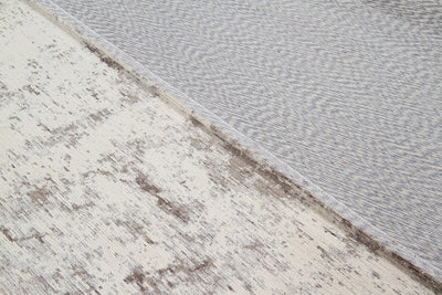 Tappeto Argentella - Beige Taupe - Design Vintage Astratto con sfumature colore | elegante per soggiorno e camera da letto - CarpetLiving