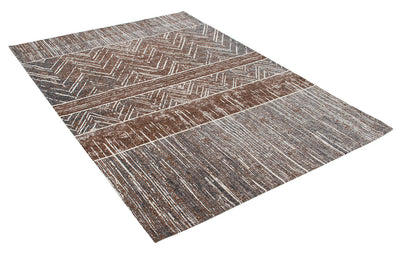 Tappeto Argentella - Marrone - Design Vintage Astratto con sfumature colore | elegante per soggiorno e camera da letto - CarpetLiving