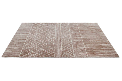 Tappeto Argentella - Taupe Bianco - Design Vintage Astratto con sfumature colore | elegante per soggiorno e camera da letto - CarpetLiving